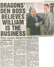 Dragons' Den boss believes William is the business